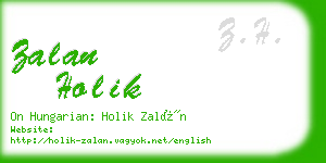 zalan holik business card